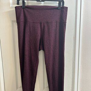 Aerie Womens Chill Play Move Leggings Maroon Heathered Full Length XL